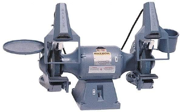 Baldor - 8" Wheel Diam x 1" Wheel Width, 3/4 hp Grinder - 3/4" Arbor Hole Diam, 1 Phase, 1,800 Max RPM, 115/230 Volts - USA Tool & Supply