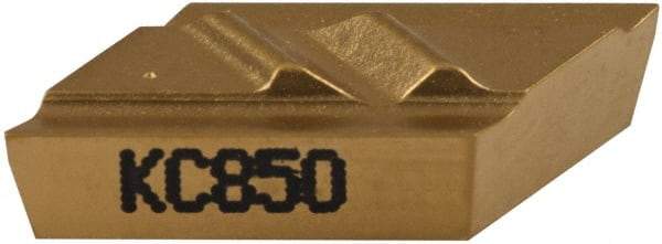 Kennametal - NPR505, KC850 Grade Carbide Profiling Insert - TiC/TiCN/TiN Finish, 55° Incl Angle, Parallelogram, 0.4567" Side Length, 1/8" Thick, 0.1mm Corner Radius - USA Tool & Supply