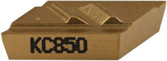 Kennametal - NPR505, KC850 Grade Carbide Profiling Insert - TiC/TiCN/TiN Finish, 55° Incl Angle, Parallelogram, 0.4567" Side Length, 1/8" Thick, 0.1mm Corner Radius - USA Tool & Supply