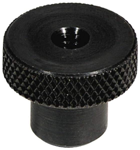 Jergens - 1 Inch Head, Steel Knob - Knurled, Carbon Steel, with Black Oxide Finish - USA Tool & Supply