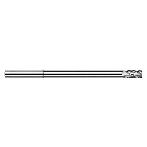 ‎Miniature End Mills - Long Reach, Stub Flute - 0.3750″ (3/8″) Cutter Diameter × 0.5630″ Length of Cut × 4.3120″ (4-5/16″) Reach Carbide Square End Mill, 4 Flutes - Exact Industrial Supply
