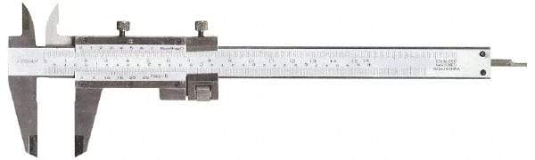 Fowler - 0 to 8" Stainless Steel Vernier Caliper - 0.02mm Graduation, 1.9" Jaw Depth, 0.0015" Accuracy, Includes Depth, Inside Diameter, Outside Diameter, Step - USA Tool & Supply