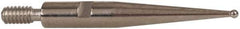 INTERAPID - 0.031" Ball Diam, Carbide, Ball Test Indicator Contact Point - 0.65" Contact Point Length, Use with Brown & Sharpe Interapid 312 Dial Test Indicators (Except 74.111965 & 74.111958) - USA Tool & Supply