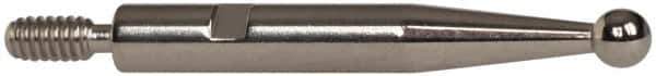 INTERAPID - 0.08" Ball Diam, Steel, Ball Test Indicator Contact Point - 0.65" Contact Point Length, Use with Brown & Sharpe Interapid 312 Dial Test Indicators (Except 74.111965 & 74.111958) - USA Tool & Supply