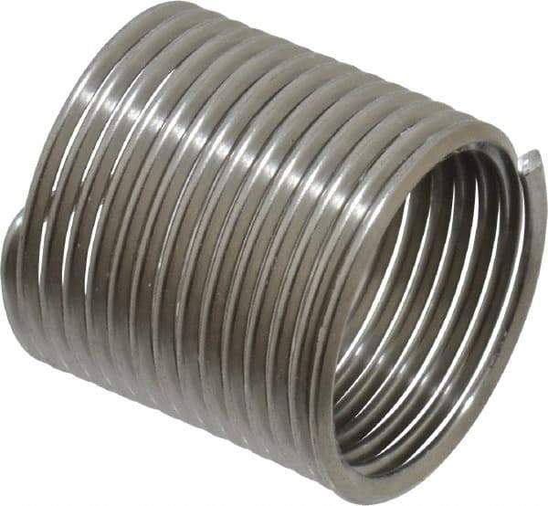 Recoil - 5/8-18 UNF, 0.938" OAL, Free Running Helical Insert - 14-1/8 Free Coils, Tanged, Stainless Steel, 1-1/2D Insert Length - Exact Industrial Supply