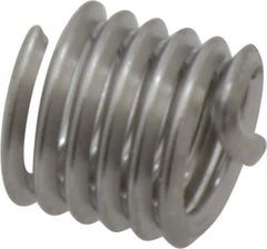 Recoil - 1/4-20 UNC, 3/8" OAL, Free Running Helical Insert - 5-3/4 Free Coils, Tanged, Stainless Steel, 1-1/2D Insert Length - Exact Industrial Supply