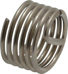 Recoil - M12x1.50 Metric Fine, 12mm OAL, Free Running Helical Insert - 7-1/4 Free Coils, Tanged, Stainless Steel, Bright Finish, 1D Insert Length - USA Tool & Supply