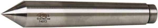 Riten - 0.72" Head Diam, Carbide-Tipped Steel Standard Point Solid Dead Center - B&S 7 Brown & Sharpe Taper, 0.72" Point Diam, 1-1/8" Point Length, 4-3/8" OAL - USA Tool & Supply