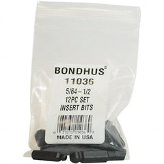 Bondhus - Screwdriver Bit Sets Type: Insert Bit Set Drive Size: 1/4 (Inch) - USA Tool & Supply