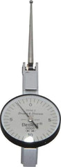 TESA Brown & Sharpe - 0.02 Inch Range, 0.0005 Inch Dial Graduation, Horizontal Dial Test Indicator - 1 Inch White Dial, 0-10-0 Dial Reading, Accurate to 0.0005 Inch - USA Tool & Supply