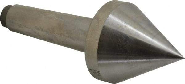 Riten - 2-3/4" Head Diam, Hardened Tool Steel Pipe Nose Point Solid Dead Center - 4MT Morse Taper, 2-3/4" Point Diam, 2.37" Point Length - USA Tool & Supply