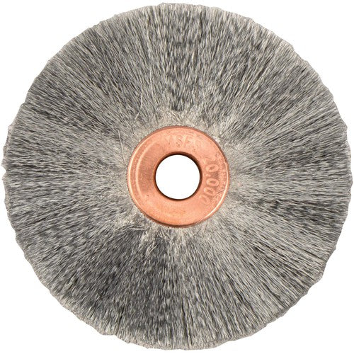 2″ Small Diameter Crimped Wire Wheel, .003″ Steel Fill, 1/4″ Arbor Hole - USA Tool & Supply