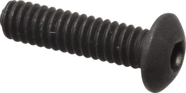 Value Collection - #5-40 UNC Hex Socket Drive, Button Screw - Alloy Steel, Black Oxide Finish, Fully Threaded, 1/2" Length Under Head - USA Tool & Supply