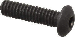 Value Collection - #5-40 UNC Hex Socket Drive, Button Screw - Alloy Steel, Black Oxide Finish, Fully Threaded, 1/2" Length Under Head - USA Tool & Supply