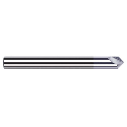 Engraving Cutters - 0.2500″ (1/4″) Shank Diameter × 90° included Carbide Marking Cutter for Non-Ferrous, 2 Flute, TiB2 Coated - Exact Industrial Supply