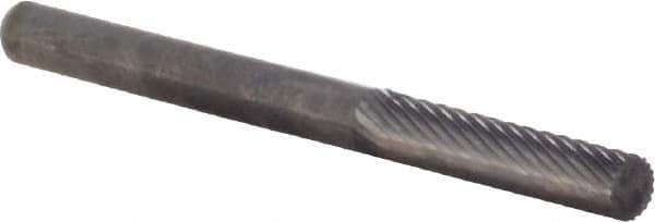 M.A. Ford - 1/8" Cut Diam, 1/8" Shank Diam, Cylinder Head Double Cut Burr - Carbide, Flat End, 9/16" LOC, 1-1/2" OAL - USA Tool & Supply