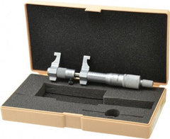 Mitutoyo - 2 to 3 Inch Range, Carbide Satin Chrome Coated, Mechanical Inside Caliper Micrometer - 0.001 Inch Graduation, 0.0004 Inch Accuracy - USA Tool & Supply