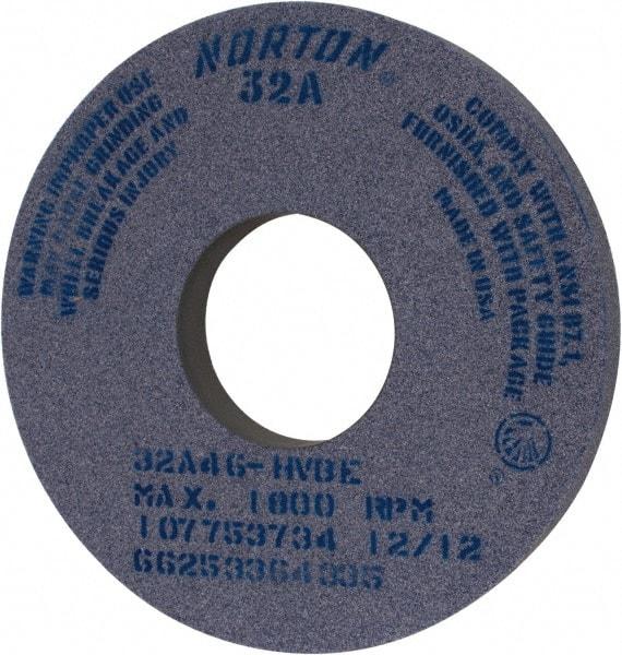 Norton - 14" Diam x 5" Hole x 1-1/2" Thick, H Hardness, 46 Grit Surface Grinding Wheel - Aluminum Oxide, Type 1, Coarse Grade, 1,800 Max RPM, Vitrified Bond, No Recess - USA Tool & Supply