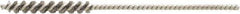 Brush Research Mfg. - 0.189" Diam Helical Stainless Steel Tube Brush - Single Spiral, 0.003" Filament Diam, 1" Brush Length, 3" OAL - USA Tool & Supply