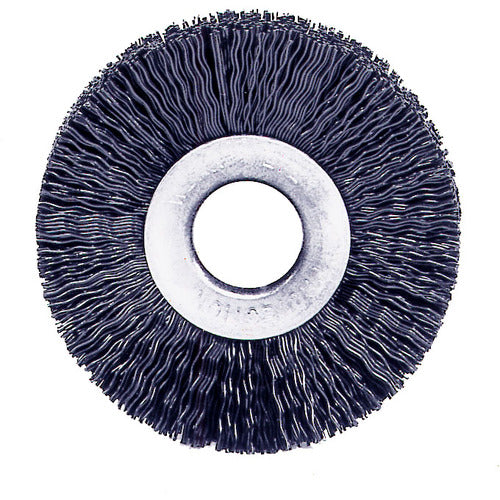 2-1/2″ Small Diameter Crimped Nylon Wheel, .022″ Black Fill, 5/8″ Arbor Hole - USA Tool & Supply