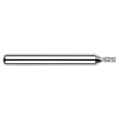 Miniature End Mills - Stub & Standard - 0.0250″ Cutter Diameter × 0.0050″ Radius × 0.0380″ Length of Cut Carbide Corner Radius End Mill, 4 Flutes - Exact Industrial Supply