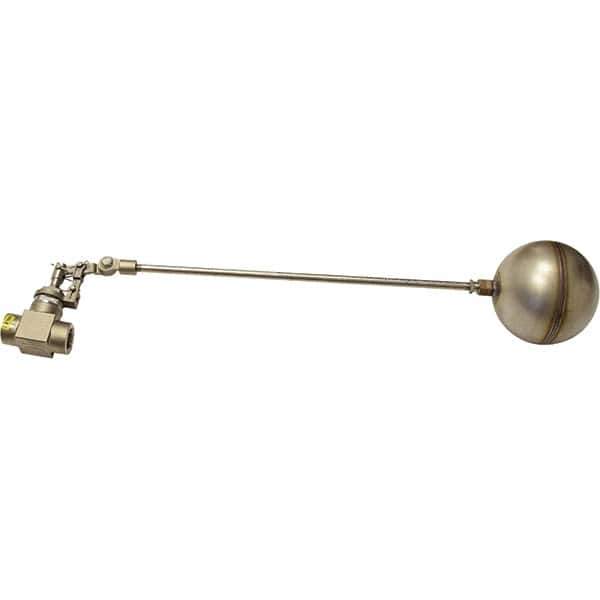 Control Devices - 3/4" Pipe, Stainless Steel, Globe Pattern-Double Seat, Mechanical Float Valve - 100 psi, FIP End Connections - USA Tool & Supply