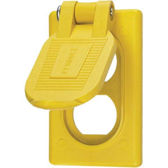 Hubbell Wiring Device-Kellems - Weatherproof Box Covers Cover Shape: Rectangle Number of Holes in Outlet: 1 - USA Tool & Supply