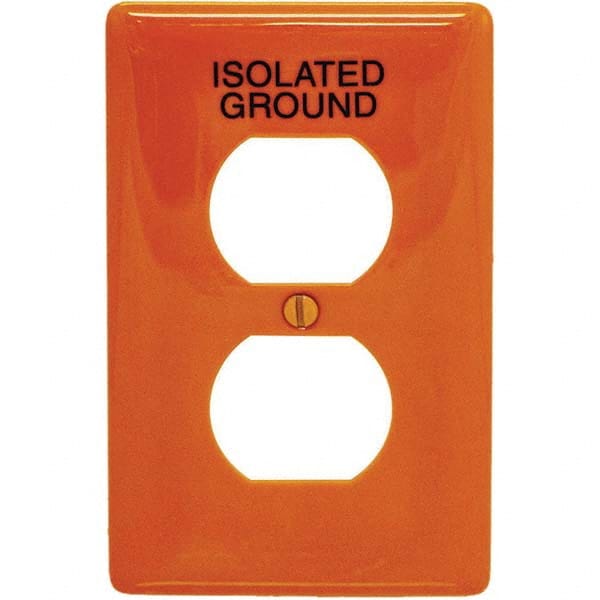 Hubbell Wiring Device-Kellems - Wall Plates Wall Plate Type: Outlet Wall Plates Color: Orange - USA Tool & Supply