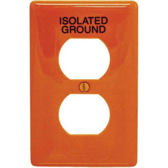Hubbell Wiring Device-Kellems - Wall Plates Wall Plate Type: Outlet Wall Plates Color: Orange - USA Tool & Supply