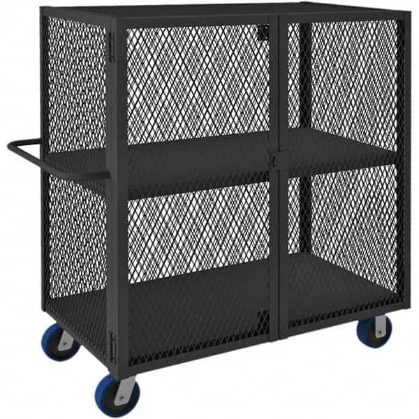 Durham - 2,000 Lb Capacity 2-Shelf Security Mesh Truck - USA Tool & Supply