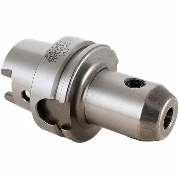 Techniks - HSK63F Taper Shank 1/2 Hole End Mill Holder & Adapter - 1-3/8" Nose Diam, 4" Projection - Exact Industrial Supply
