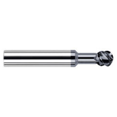 Undercutting End Mills - 0.3750″ (3/8″) Cutter Diameter × 0.3750″ (3/8″) Neck Length × 270° Carbide Undercutting End Mill, 4 Flutes, AlTiN Coated - Exact Industrial Supply