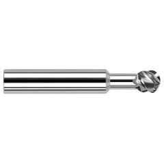 Undercutting End Mills - 0.2500″ (1/4″) Cutter Diameter × 0.7500″ (3/4″) Neck Length × 270° Carbide Undercutting End Mill, 4 Flutes - Exact Industrial Supply