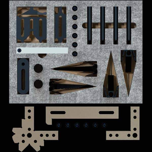 Phillips Precision - CMM Clamps Stud Thread Size: 1/4-20 Stud Length (Decimal Inch): 12 - USA Tool & Supply