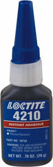 Loctite - 20 Gal Bottle Black Instant Adhesive - 24 hr Full Cure Time - USA Tool & Supply