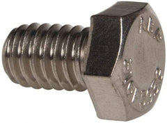 Value Collection - 5/16-18 UNC, 1/2" Length Under Head Hex Head Cap Screw - Fully Threaded, Grade 316 Stainless Steel, Uncoated, 1/2" Hex - USA Tool & Supply
