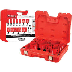 Freud - Hole Saw Kits Minimum Saw Diameter (Inch): 1-1/8 Maximum Saw Diameter (Inch): 4.5200 - USA Tool & Supply