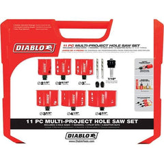 Freud - Hole Saw Kits Minimum Saw Diameter (Inch): 2-1/8 Maximum Saw Diameter (Inch): 4-3/4 - USA Tool & Supply