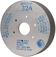 Norton - 9" Diam, 4-15/16" Hole Size, 2" Overall Thickness, 70 Grit, Type 35 Tool & Cutter Grinding Wheel - Medium Grade, Aluminum Oxide, J Hardness, Vitrified Bond, 2,550 RPM - USA Tool & Supply