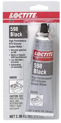 Loctite - 70ml High Performance RTV Silicone Gasket Maker - -75 to 625°F, Black, Comes in Tube - USA Tool & Supply