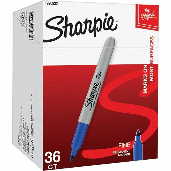 Sharpie - Markers & Paintsticks Type: Permanent Color: Blue - USA Tool & Supply