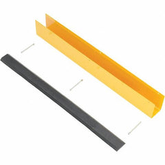 Vestil - 4-7/8" Long, Rubber Rack Guard - Yellow/Black - USA Tool & Supply