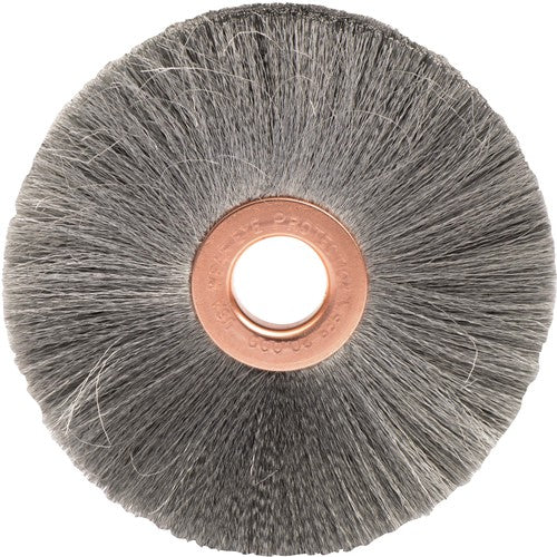3″ Small Diameter Crimped Wire Wheel, .003″ Steel Fill, 1/2″ Arbor Hole - USA Tool & Supply
