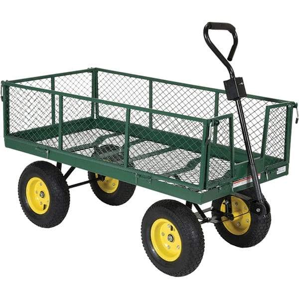 Vestil - 1,000 Lb Capacity Steel Landscape Carts - 24" OAW - USA Tool & Supply