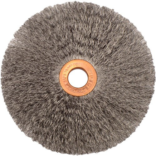 4″ Small Diameter Crimped Wire Wheel, .006″ Steel Fill, 1/2″ Arbor Hole - USA Tool & Supply