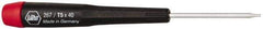 Wiha - T5 Torx Driver - 1-9/16" Blade Length, 4-3/4" OAL, Tapered Handle - USA Tool & Supply