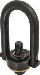 Jergens - 10,000 Lb Load Capacity Safety Engineered Center Pull Hoist Ring - 230 Ft/Lb Torque, 1-8 Thread, Alloy Steel - USA Tool & Supply