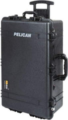 Pelican Products, Inc. - 20-15/32" Wide x 12-29/64" High, Clamshell Hard Case - Black, Polypropylene - USA Tool & Supply