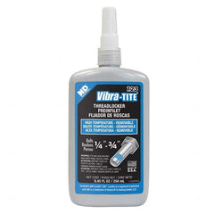 Vibra-Tite - 250 mL Bottle, Blue, Medium Strength High Temp Threadlocker - USA Tool & Supply