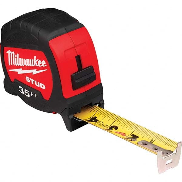 Milwaukee Tool - 35' x 1-5/16" Yellow/Black Blade Tape Measure - USA Tool & Supply